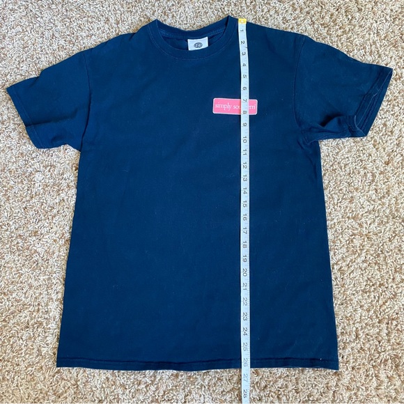 Simply Southern Navy Blue and Hot Pink Zebra Tee Shine Bright - Picture 9 of 11